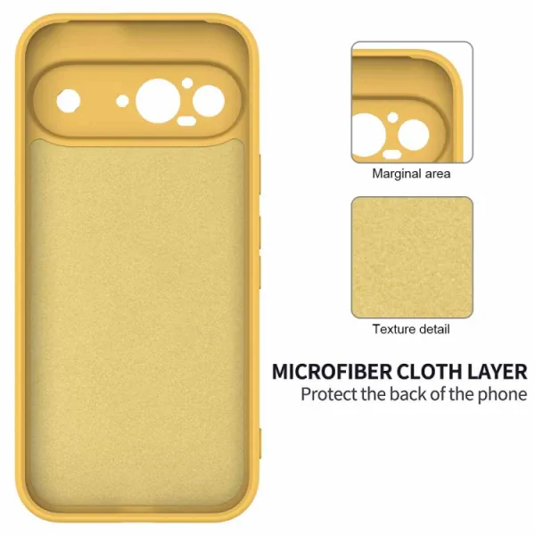 RUBBER Ochranný kryt pre Google Pixel 9 žltý