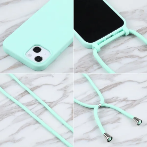ROPE Kryt so šnúrkou Apple iPhone 16 Plus mentolový