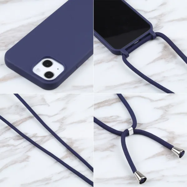 ROPE Kryt so šnúrkou Apple iPhone 16 Plus modrý