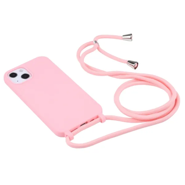 ROPE Kryt so šnúrkou Apple iPhone 16 Plus ružový