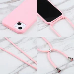 ROPE Kryt so šnúrkou Apple iPhone 16 Plus ružový