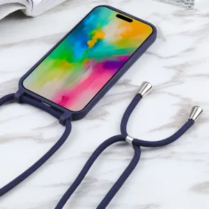 ROPE Kryt so šnúrkou Apple iPhone 16 Pro Max modrý