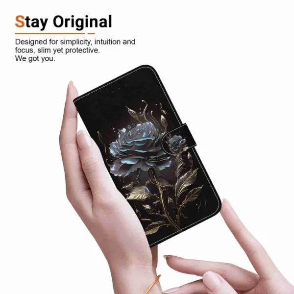 ART Peňaženkový kryt pre Motorola Moto G85 5G BLACK ROSE