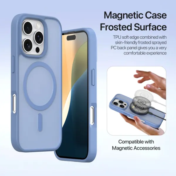 DUX LAWA Ochranný kryt a peňaženkové puzdro 2v1 Apple iPhone 16 Pro Max svetlomodrý