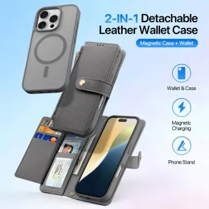 DUX LAWA Ochranný kryt a peňaženkové puzdro 2v1 Apple iPhone 16 Pro Max šedý