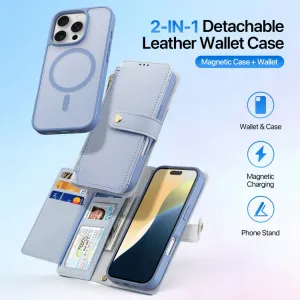 DUX LAWA Ochranný kryt a peňaženkové puzdro 2v1 Apple iPhone 16 Pro svetlomodrý