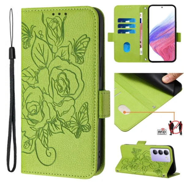 ART MEADOW Peňaženkový obal pre Vivo V40 SE 5G zelený
