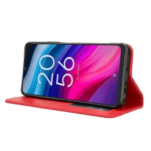 BUSINESS Peňaženkový kryt pre TCL 50 SE červený