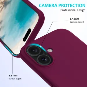 RUBBER Ochranný kryt pre Apple iPhone 16 Plus bordový