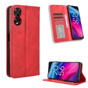BUSINESS Peňaženkový kryt pre TCL 50 SE červený