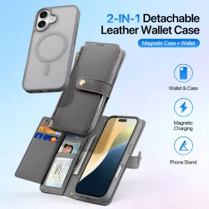 DUX LAWA Ochranný kryt a peňaženkové puzdro 2v1 Apple iPhone 16 šedý