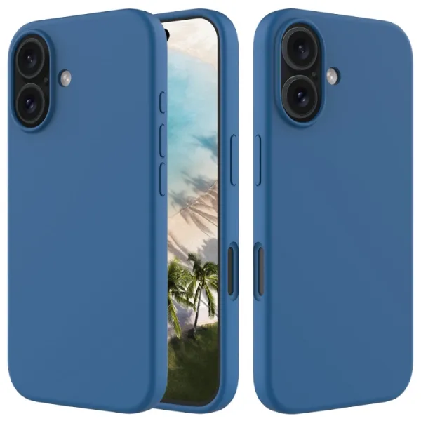 RUBBER Ochranný kryt pre Apple iPhone 16 Plus modrý