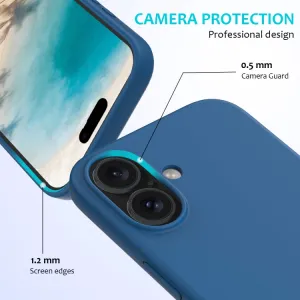 RUBBER Ochranný kryt pre Apple iPhone 16 Plus modrý
