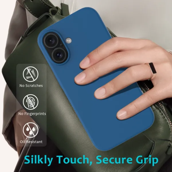 RUBBER Ochranný kryt pre Apple iPhone 16 Plus modrý