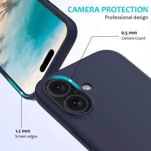 RUBBER Ochranný kryt pre Apple iPhone 16 Plus tmavomodrý