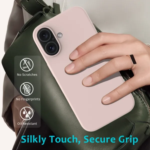 RUBBER Ochranný kryt pre Apple iPhone 16 Plus svetloružový