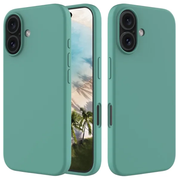 RUBBER Ochranný kryt pre Apple iPhone 16 zelená