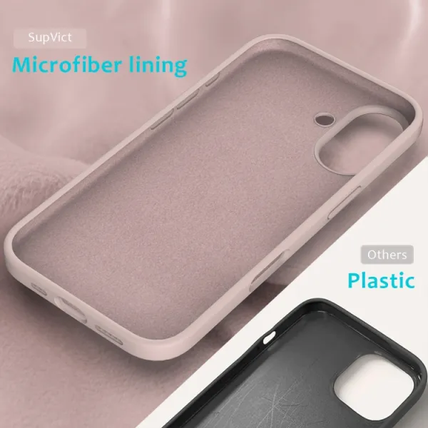 RUBBER Ochranný kryt pre Apple iPhone 16 Plus svetloružový