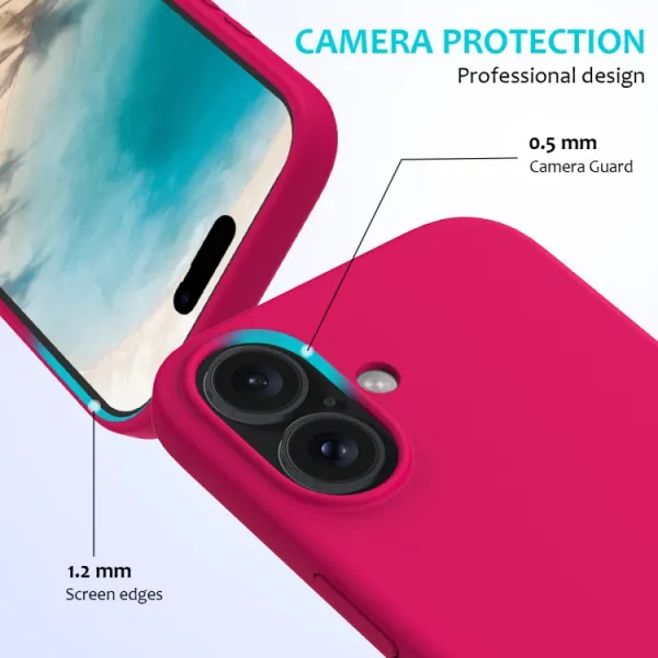 RUBBER Ochranný kryt pre Apple iPhone 16 Plus tmavoružový