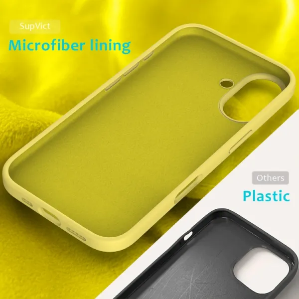 RUBBER Ochranný kryt pre Apple iPhone 16 Plus žltý