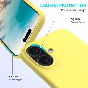 RUBBER Ochranný kryt pre Apple iPhone 16 Plus žltý