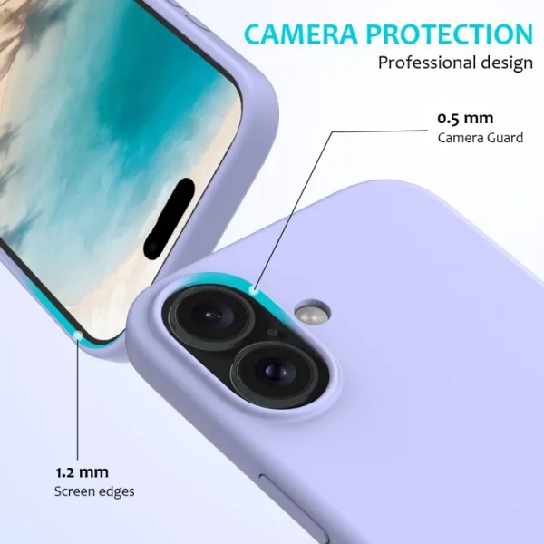 RUBBER Ochranný kryt pre Apple iPhone 16 Plus fialový