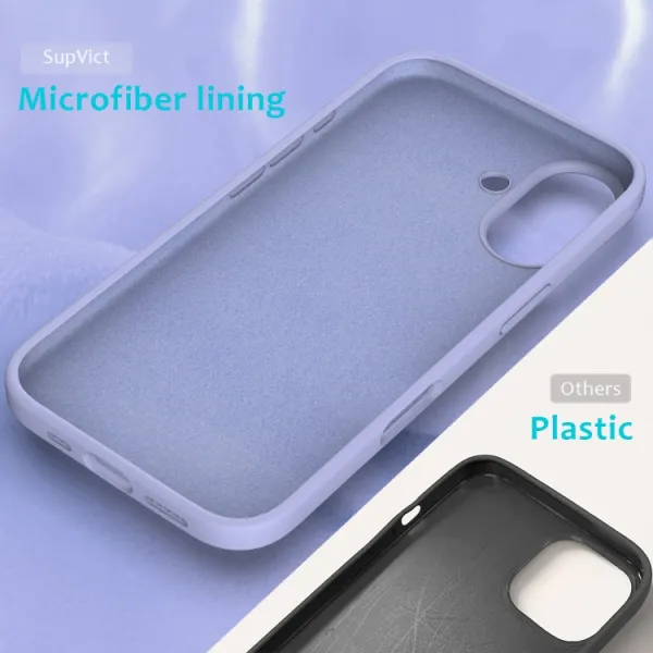 RUBBER Ochranný kryt pre Apple iPhone 16 Plus fialový