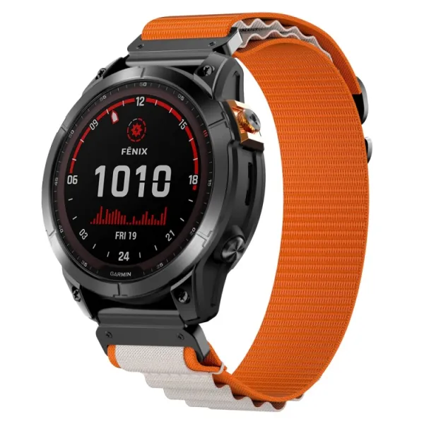 PROTEMIO Alpský ťah remienok QuickFit pre Garmin - šírka 22mm oranžový-béžový