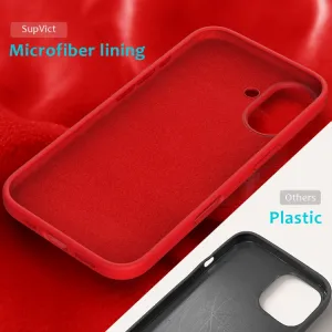 RUBBER Ochranný kryt pre Apple iPhone 16 Plus červený