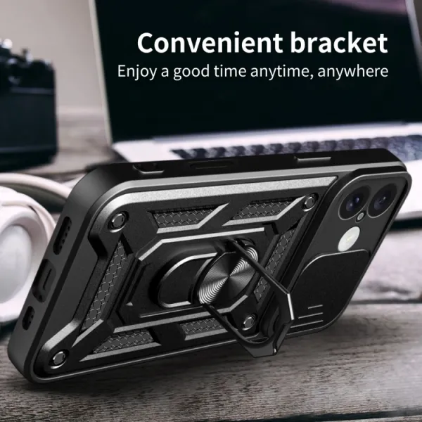 RING CAMERA Kryt s držiakom pre Apple iPhone 16 modrý