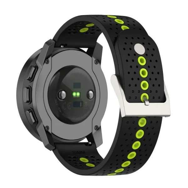 HOLE Silikónový remienok pre Suunto Race / Suunto Race S / Suunto Run čierny