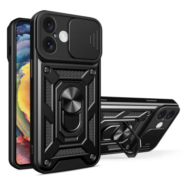 RING CAMERA Kryt s držiakom pre Apple iPhone 16 čierny