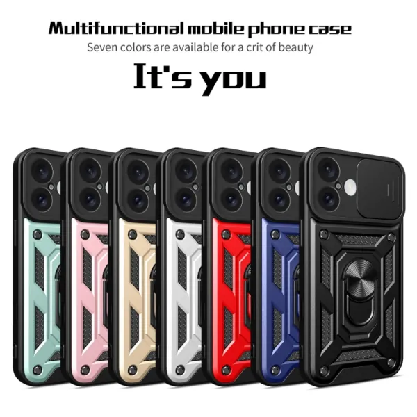 RING CAMERA Kryt s držiakom pre Apple iPhone 16 modrý