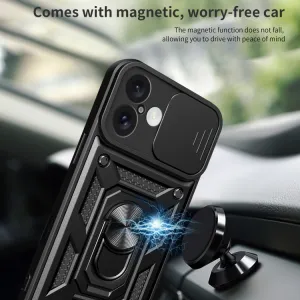 RING CAMERA Kryt s držiakom pre Apple iPhone 16 modrý