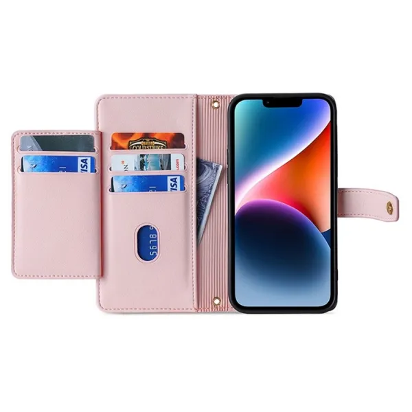 PASTEL Peňaženkové puzdro s remienkom pre Huawei nova 12i ružové