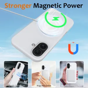 RUBBER MAGSAFE Silikónový kryt pre Apple iPhone 16 Plus biely