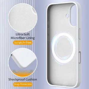 RUBBER MAGSAFE Silikónový kryt pre Apple iPhone 16 Plus biely