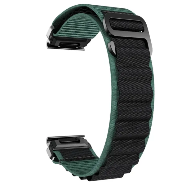 PROTEMIO Alpský ťah remienok QuickFit pre Garmin - šírka 22mm zelený-čierny