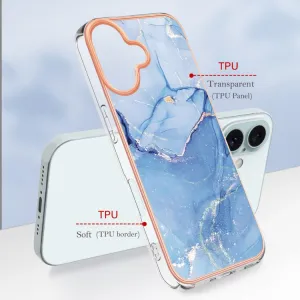 IMD MARBLE Ochranný kryt pre Apple iPhone 16 BLUE