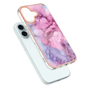 IMD MARBLE Ochranný kryt pre Apple iPhone 16 PINK