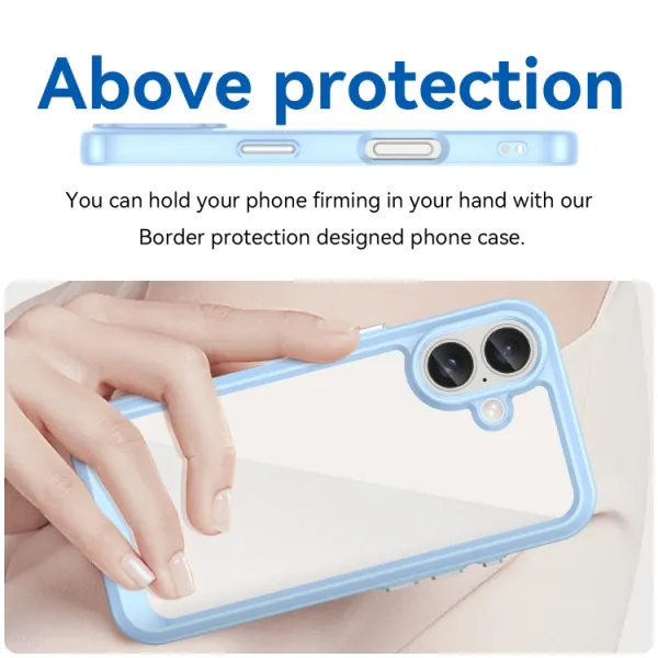 CRYSTAL Ochranný kryt pre Apple iPhone 16 modrý