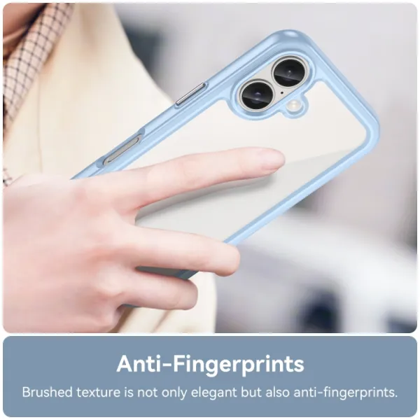 CRYSTAL Ochranný kryt pre Apple iPhone 16 modrý