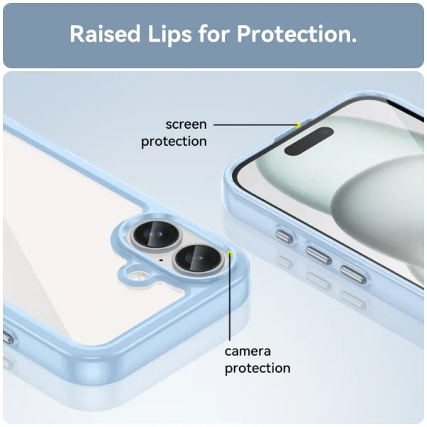 CRYSTAL Ochranný kryt pre Apple iPhone 16 modrý