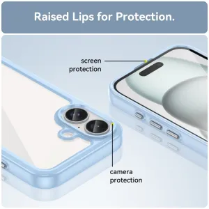 CRYSTAL Ochranný kryt pre Apple iPhone 16 modrý
