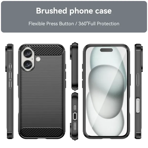 FLEXI TPU Ochranný kryt Apple iPhone 16 čierny