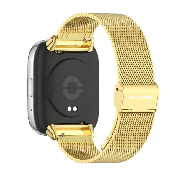 MIJOBS MILANESE Kovový remienok pre Xiaomi Redmi Watch 3 Lite zlatý
