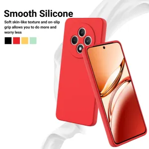 RUBBER Ochranný obal pre Oppo Reno12 FS 5G červený