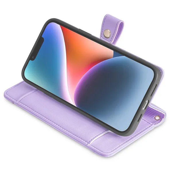 PASTEL Peňaženkové puzdro s remienkom pre Huawei nova 12i fialové