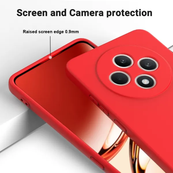 RUBBER Ochranný obal pre Oppo Reno12 FS 5G červený