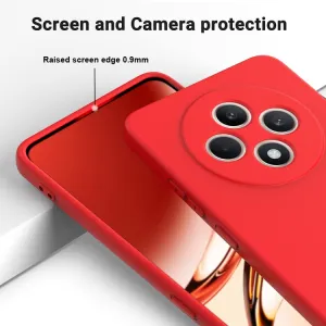 RUBBER Ochranný obal pre Oppo Reno12 FS 5G červený